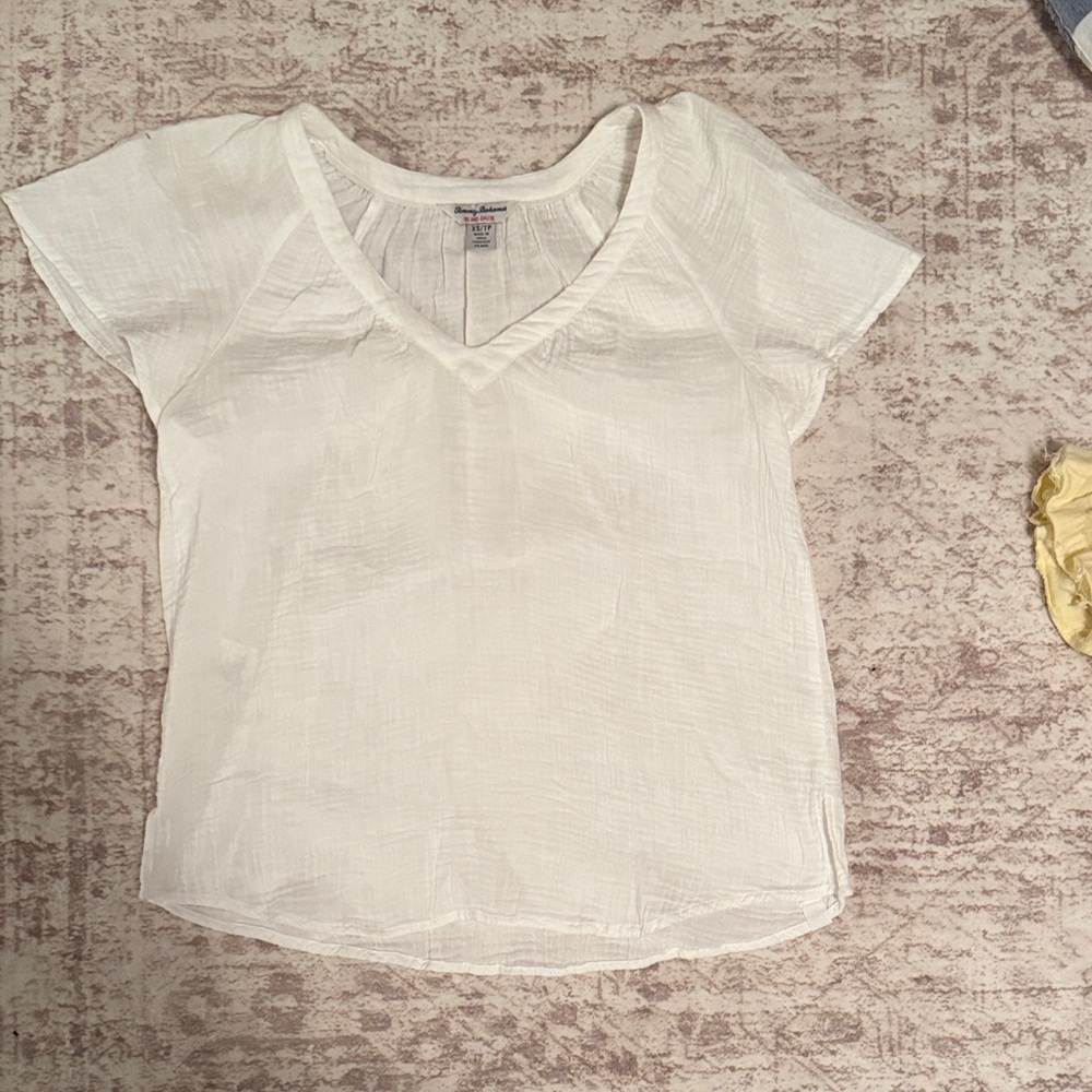 Tommy Bahama Gauze Flutter Sleeve Top